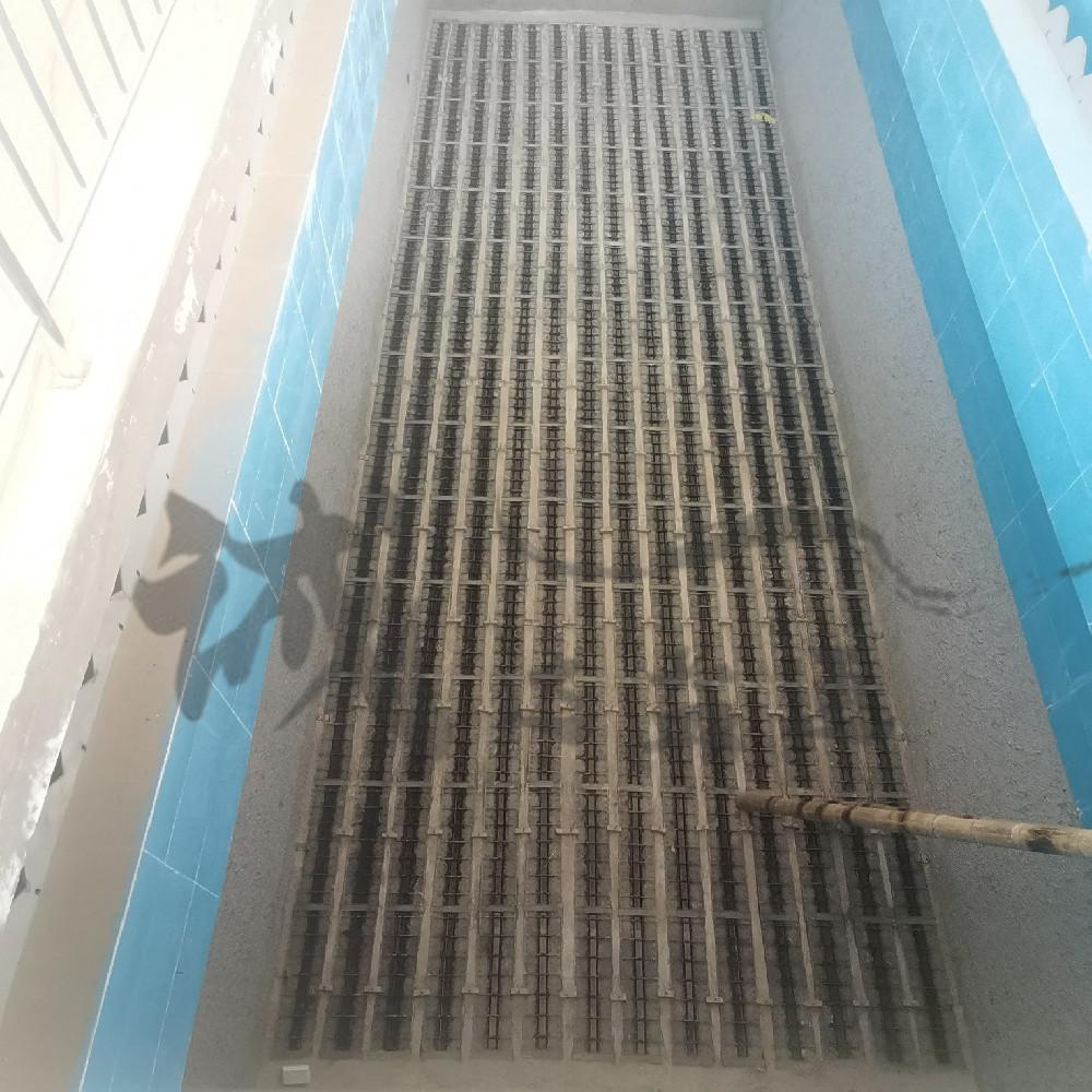 反硝化滤池s型滤砖安装现场